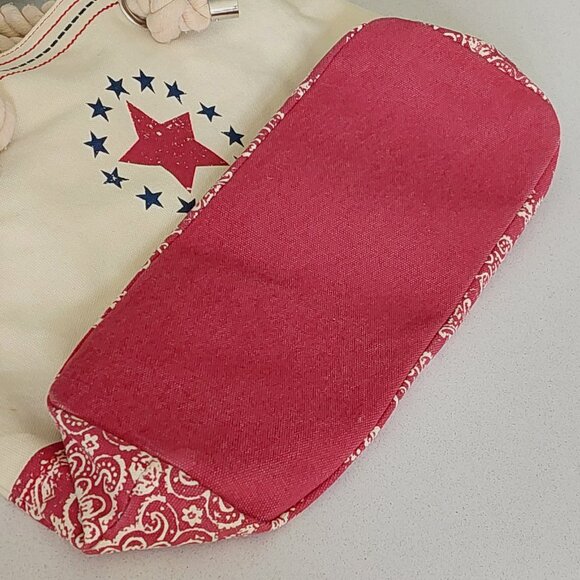 PURE Red & Blue Stars Canvas Tote Bag with Rope Handles - Picture 5 of 16